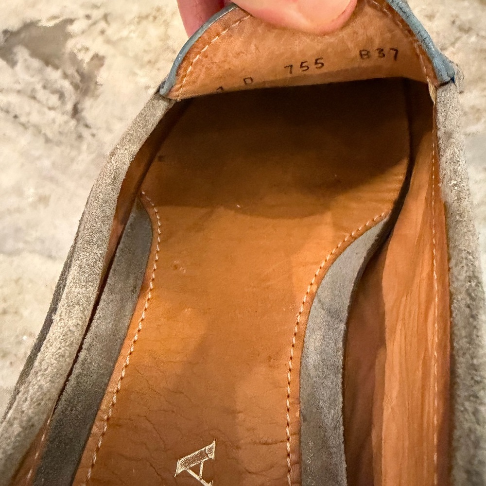 Absolutely gorgeous suede blue/green Prada Loafers in beautiful condition size 7 - Picture 7 of 7